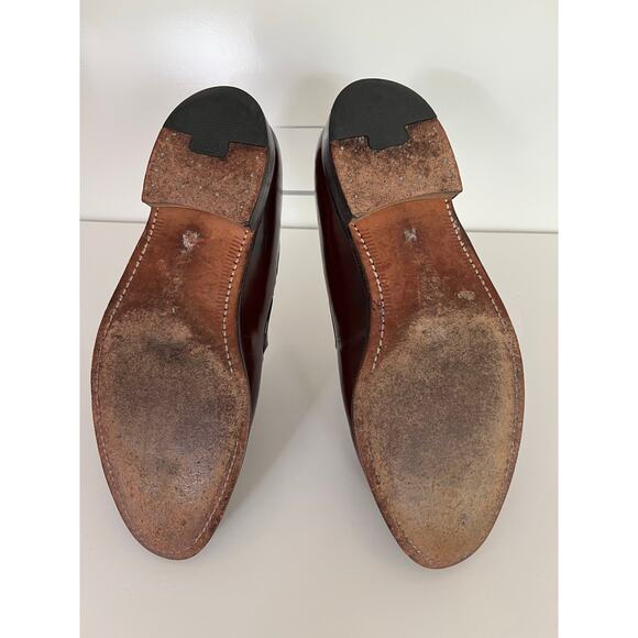 Johnston & Murphy Hartley Tassel Leather Slip On Loafer Burgundy Size 9 JL